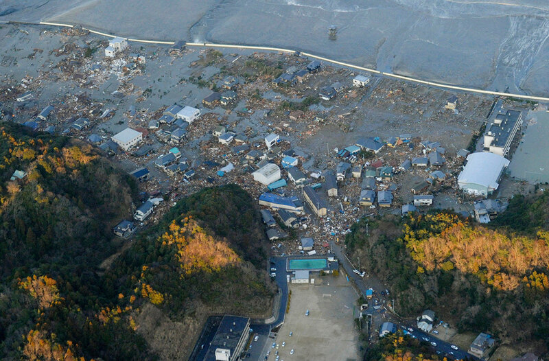 Devastated Coastal Town