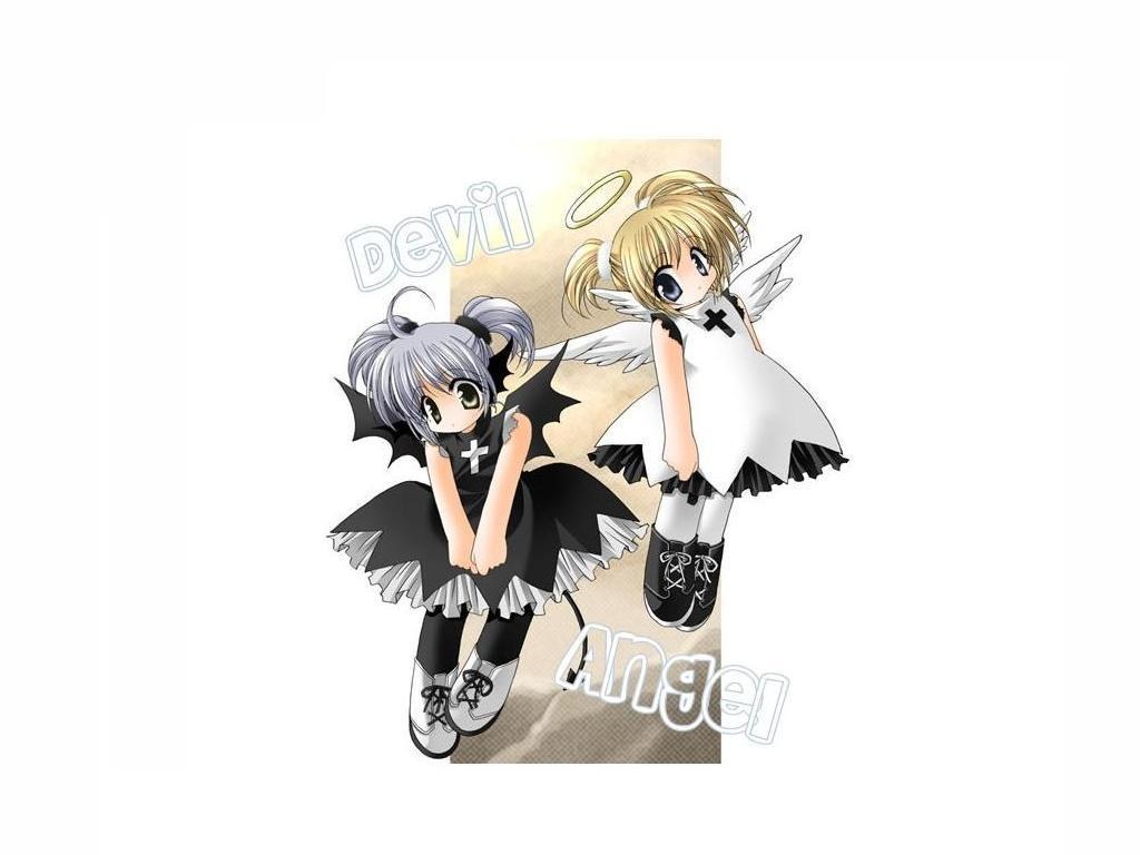 Devil and angel girls
