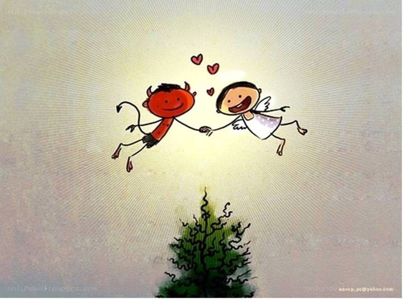 Devil and angel in love