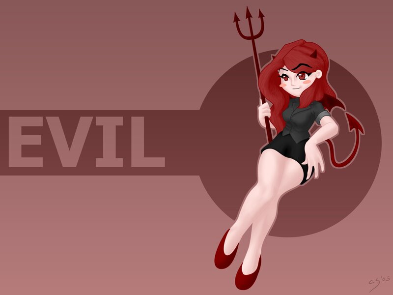 devil girl with trident