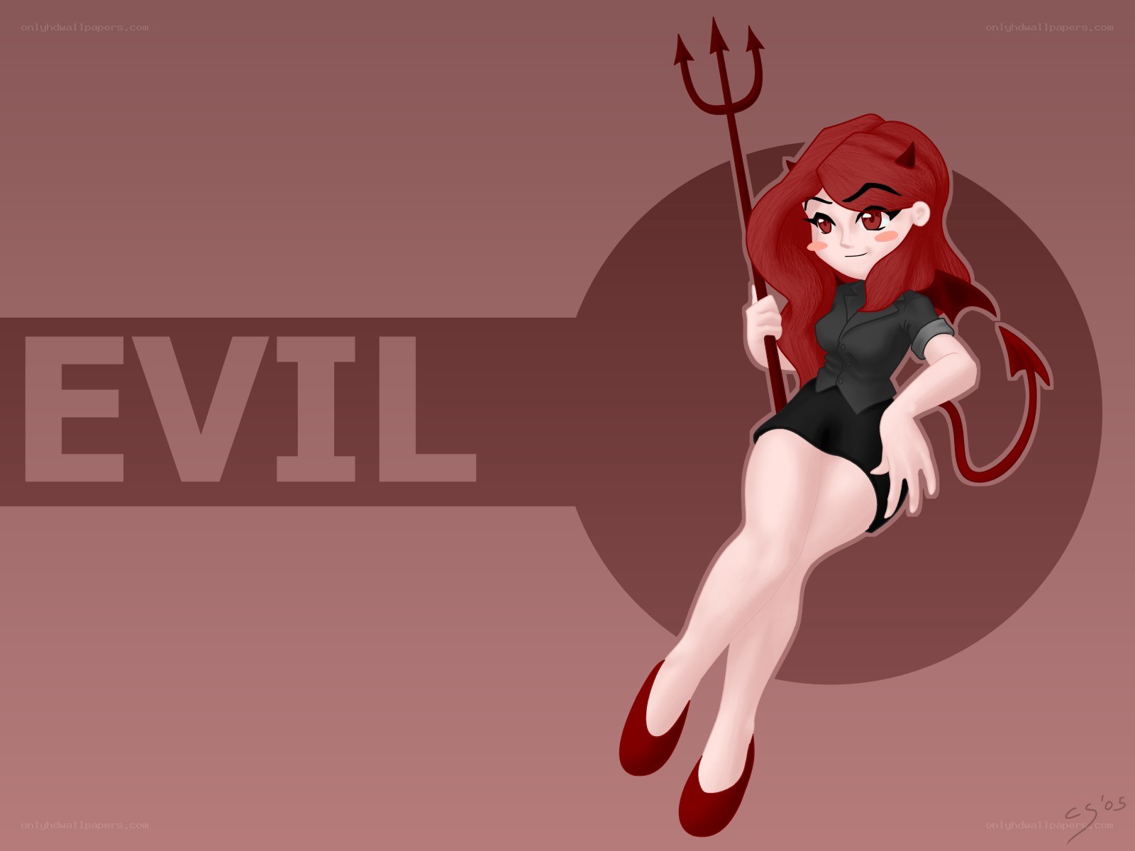 devil girl with trident