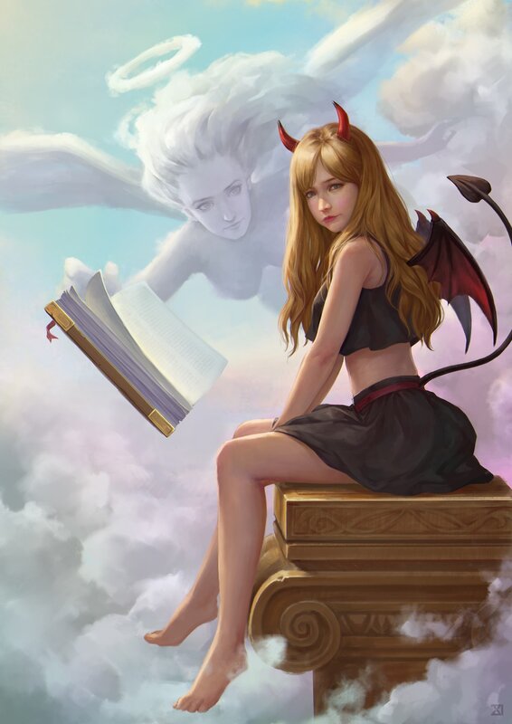 Devil Girl with Wings