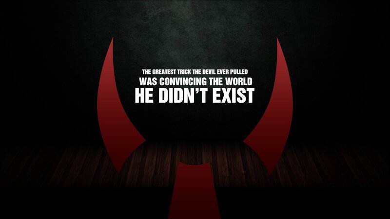 Devil Horns with Quote