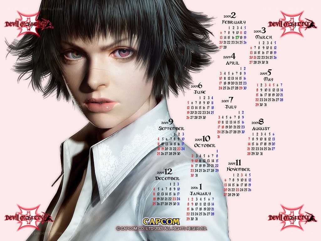 Devil May Cry character calendar