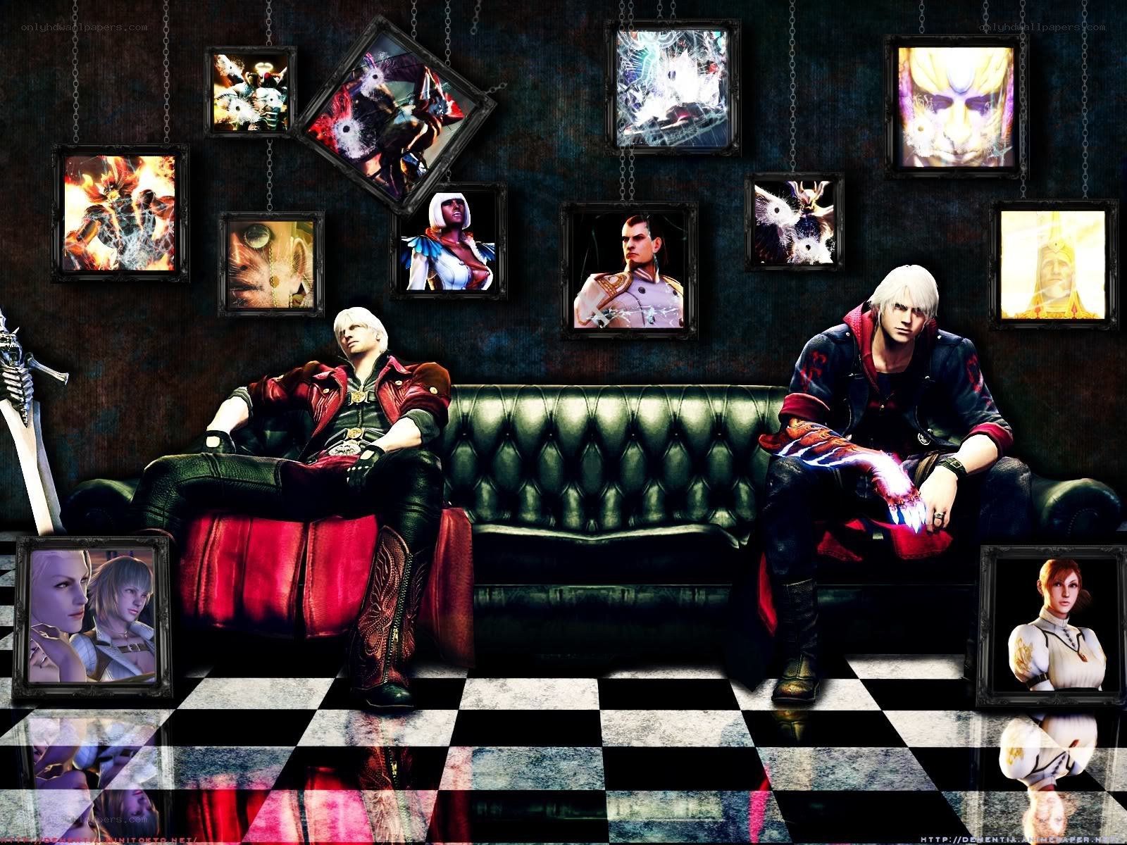 Devil May Cry characters on couch