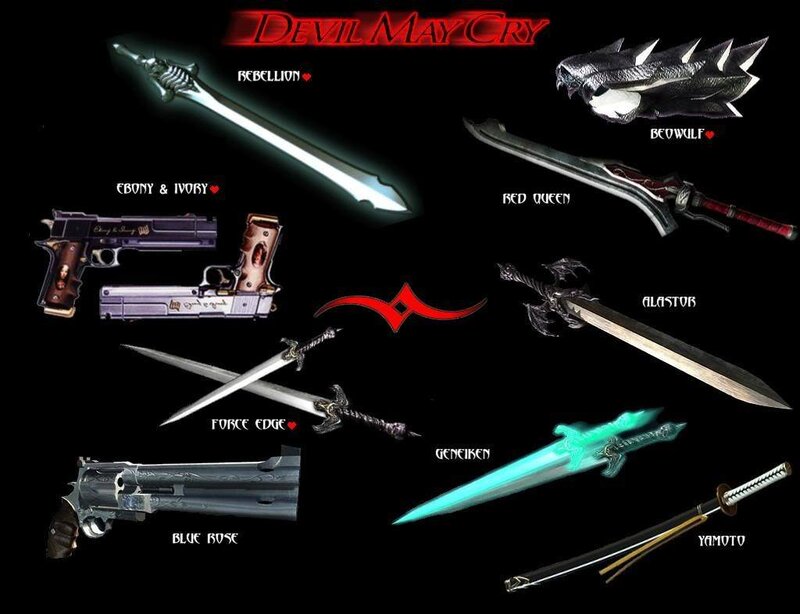 Devil May Cry weapons collection