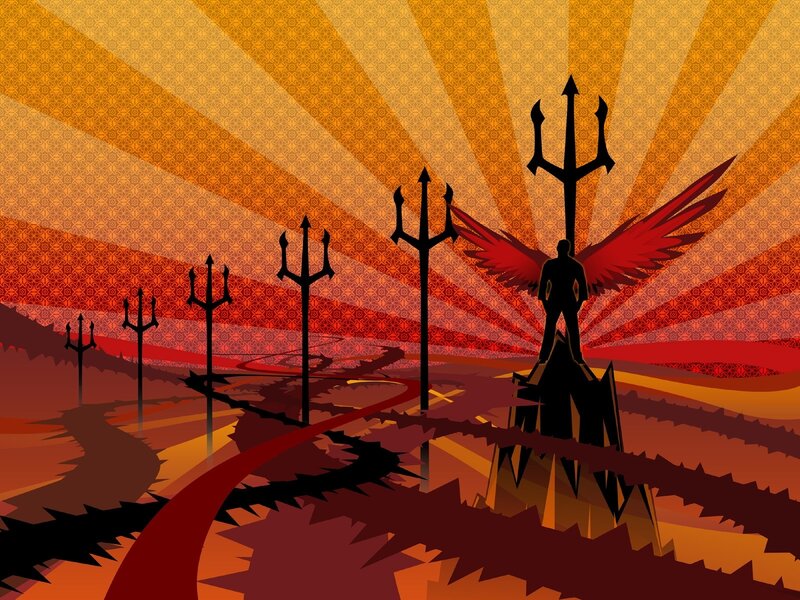 Devil's throne in hell