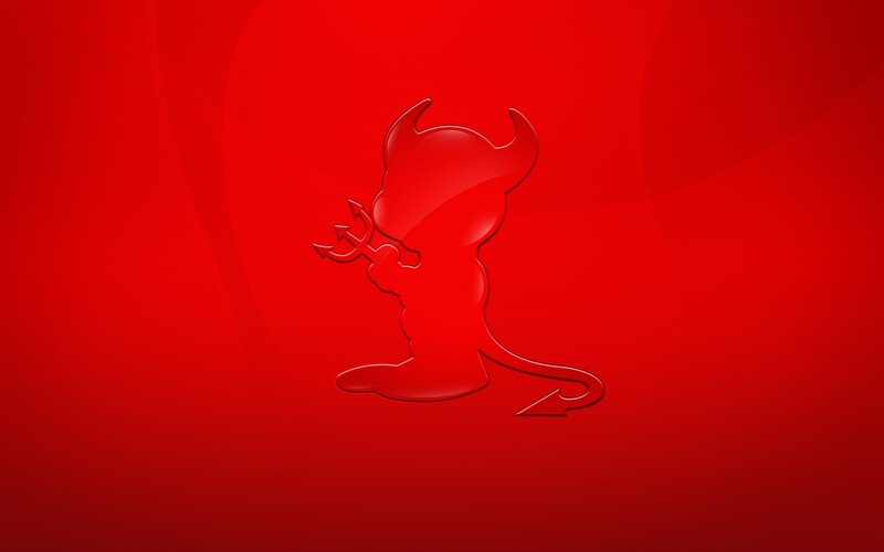 Devil Silhouette — Red