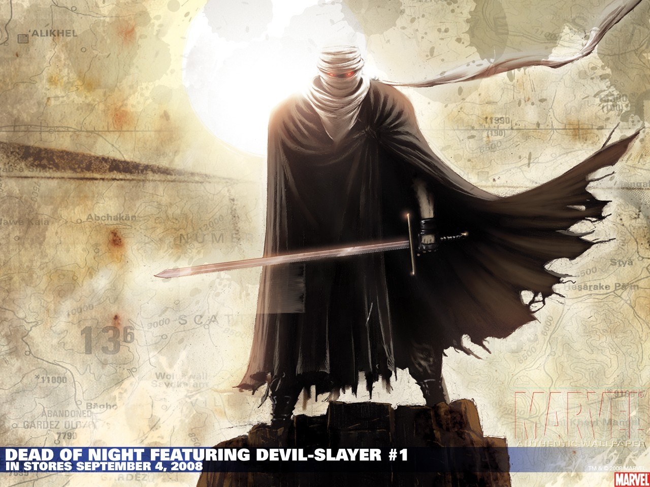 Devil-Slayer stands on a cliff