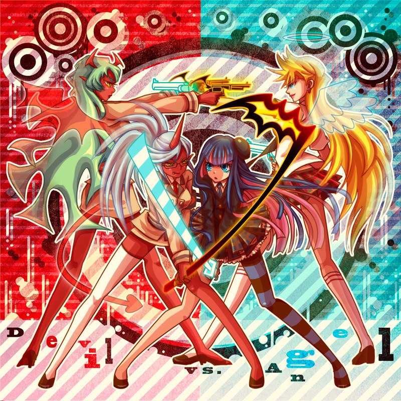 Devil vs Angel battle art