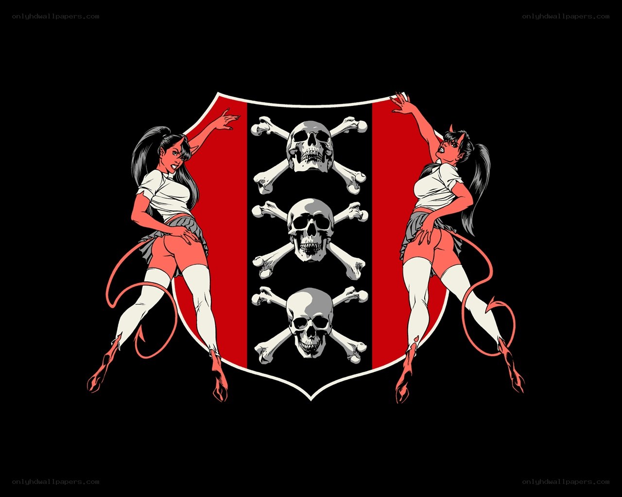 Devil Women with Skulls