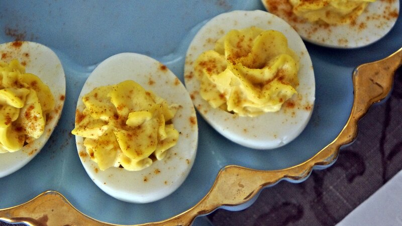 Deviled Eggs on Platter