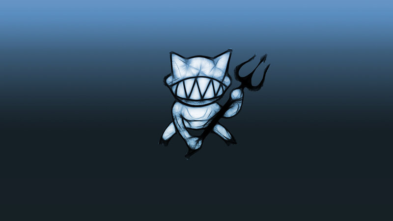 Devilish cat character
