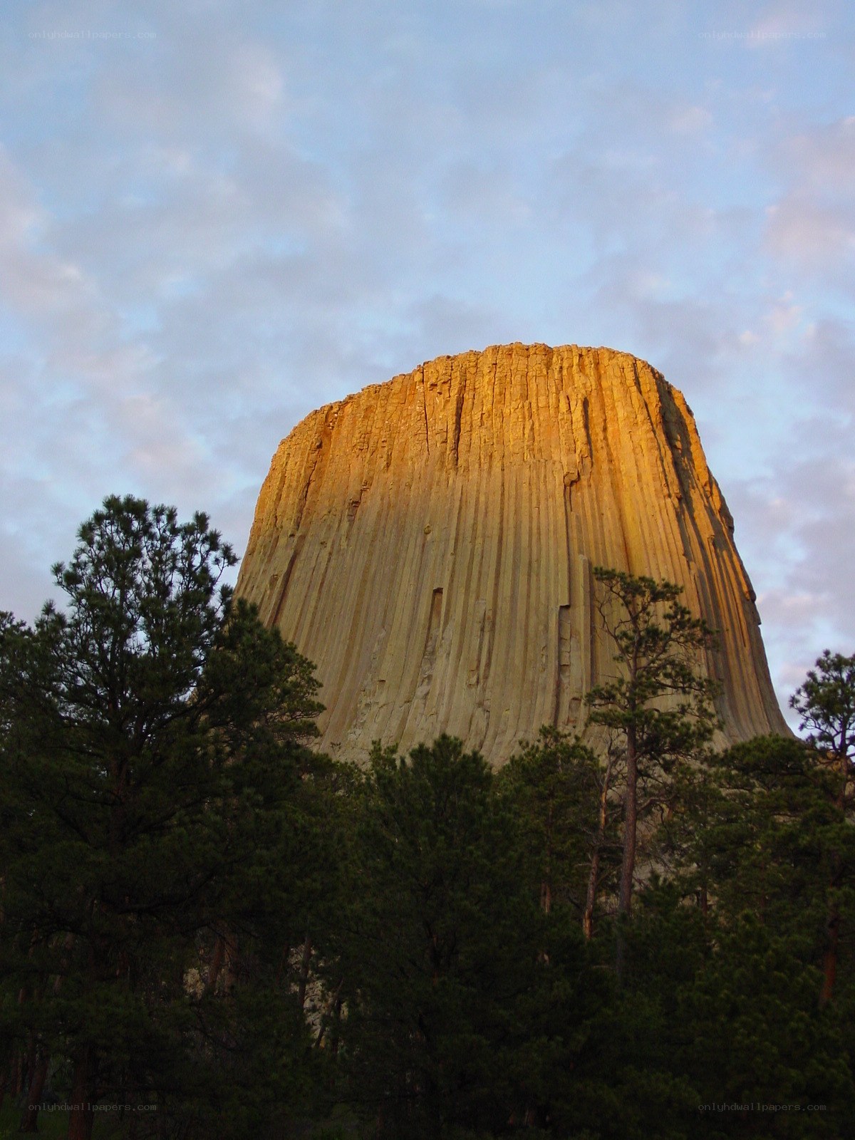 Devils Tower at sunset