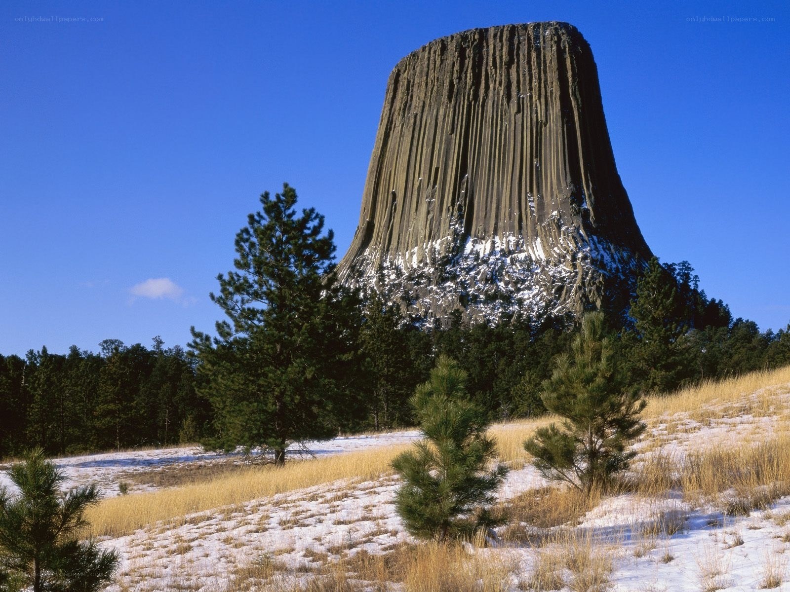 Devils Tower in winter