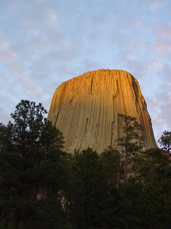 Devils Tower Rock Formation — Brown, Dramatic
