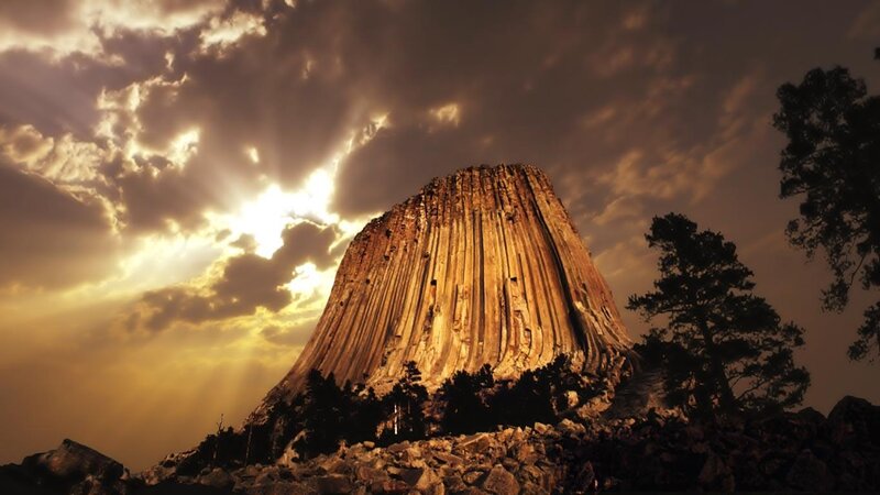 Devils Tower Rock Formation — Brown