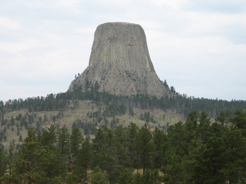 Devils Tower Rock Formation — Green, Serene