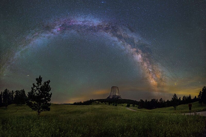 Devils Tower under Milky Way