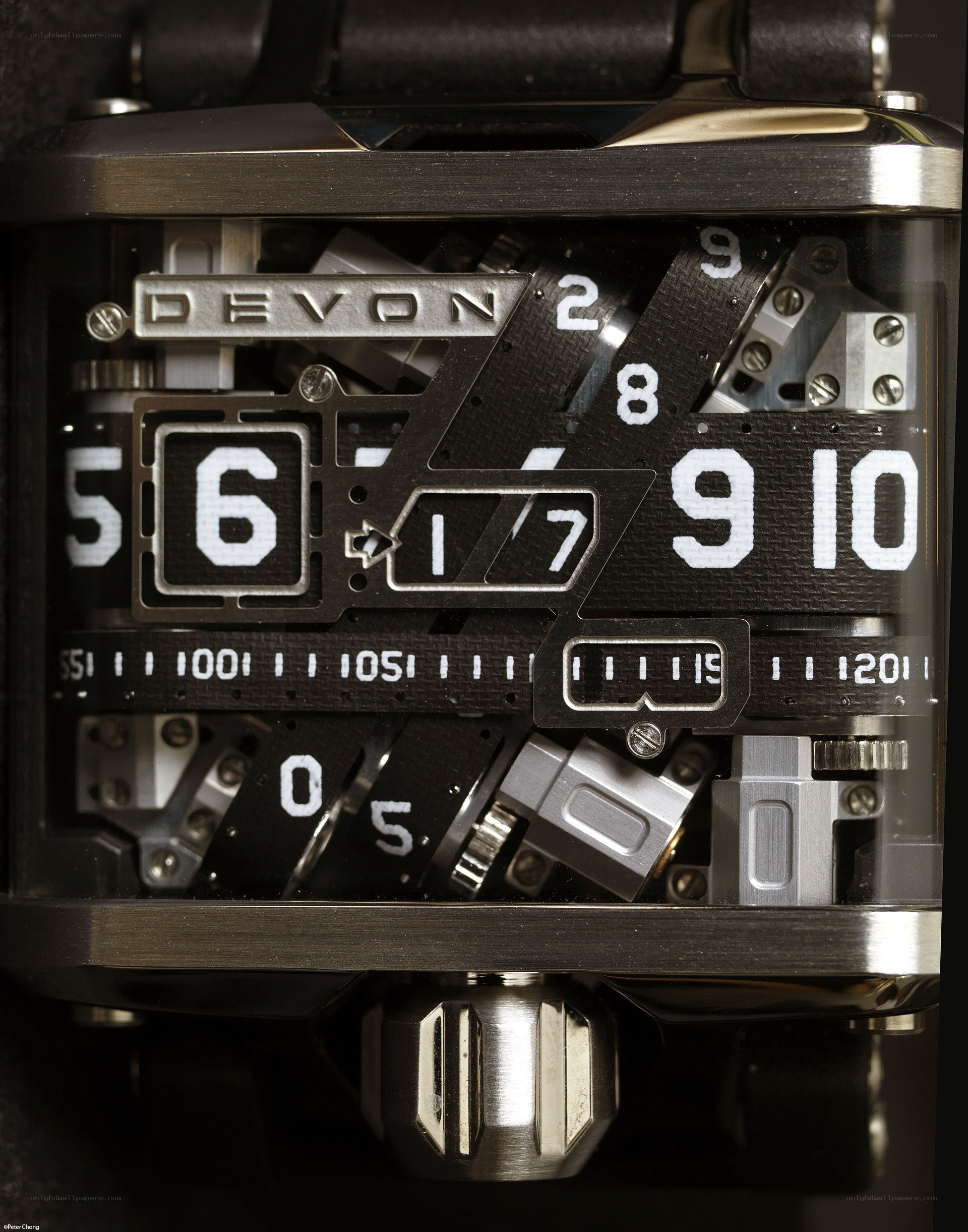 Devon watch mechanism close-up