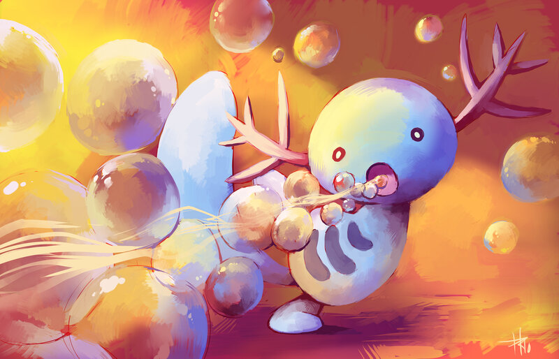 Dewgong blowing bubbles