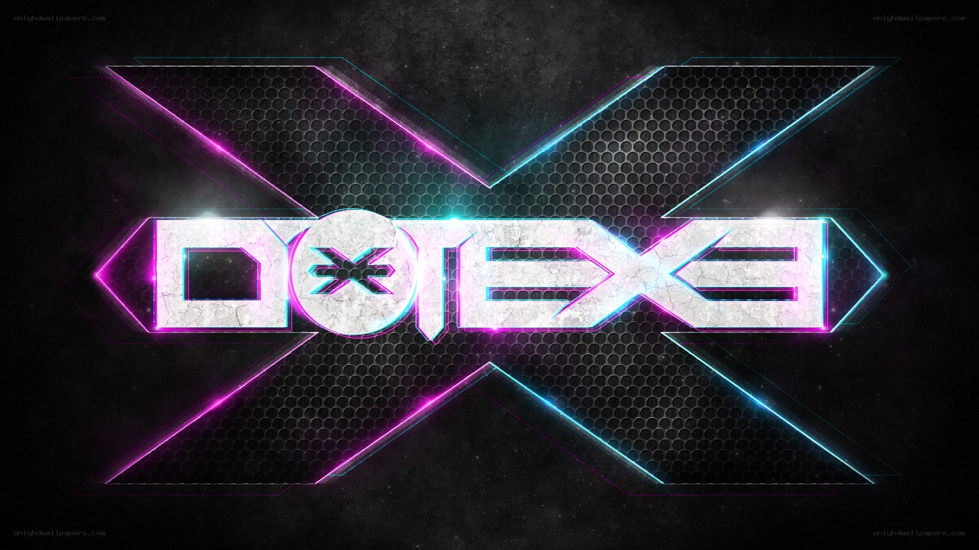 Dex logo with neon lights