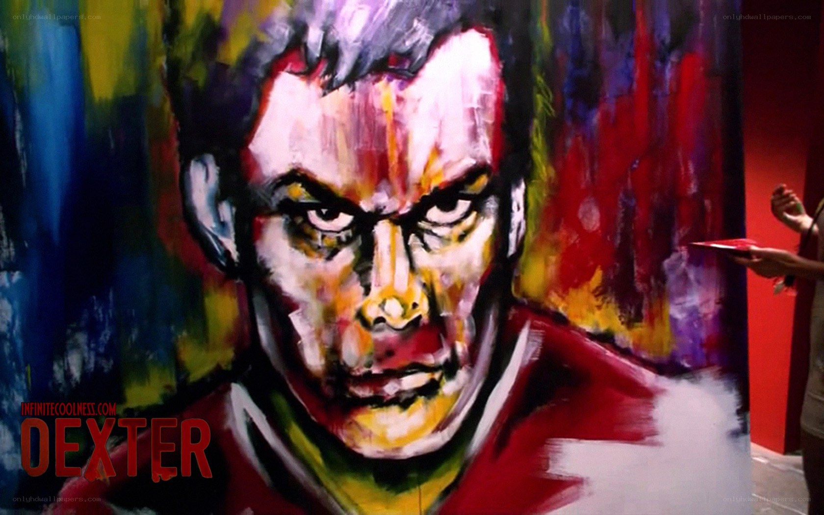Dexter character portrait painting