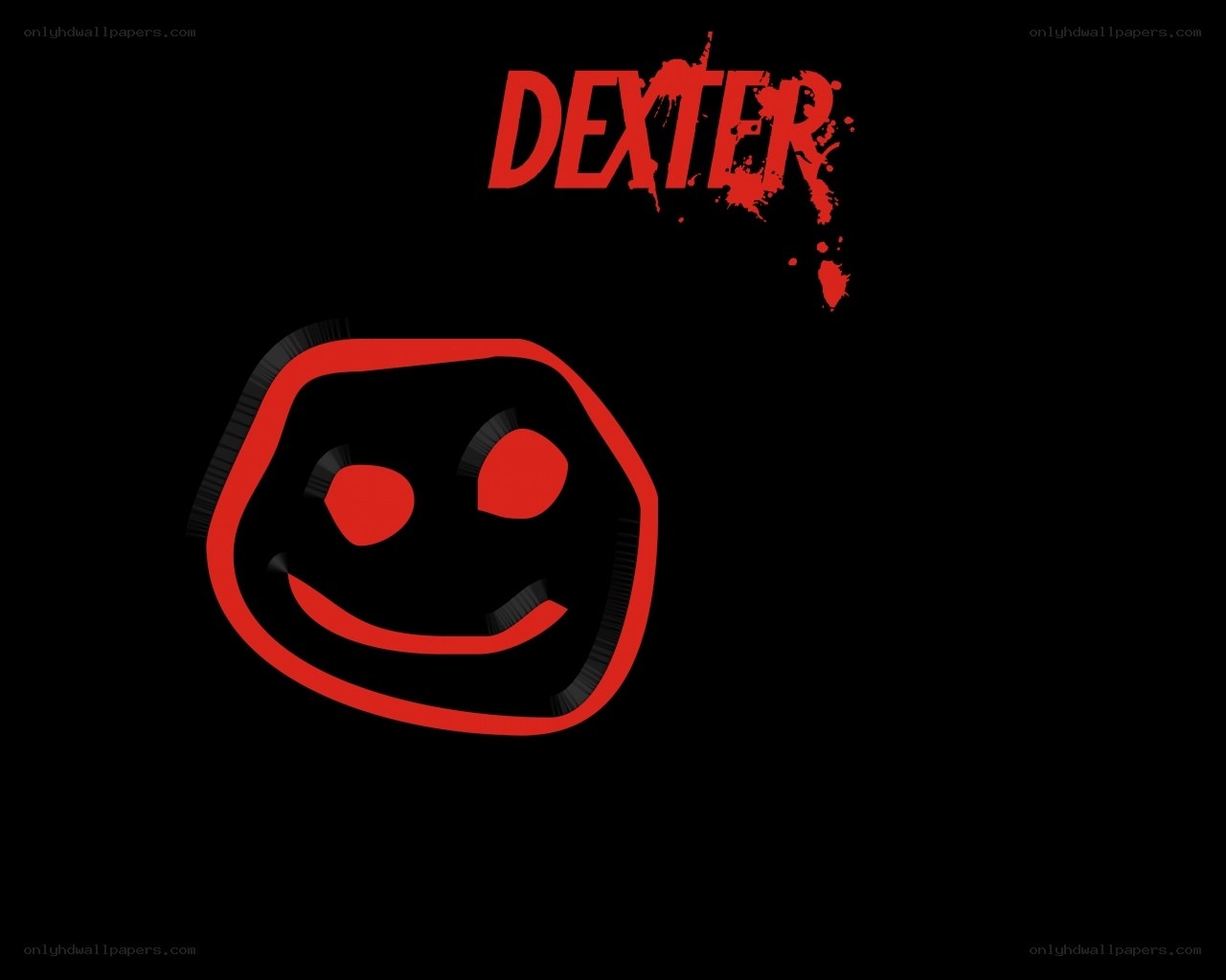 Dexter logo with blood splatter