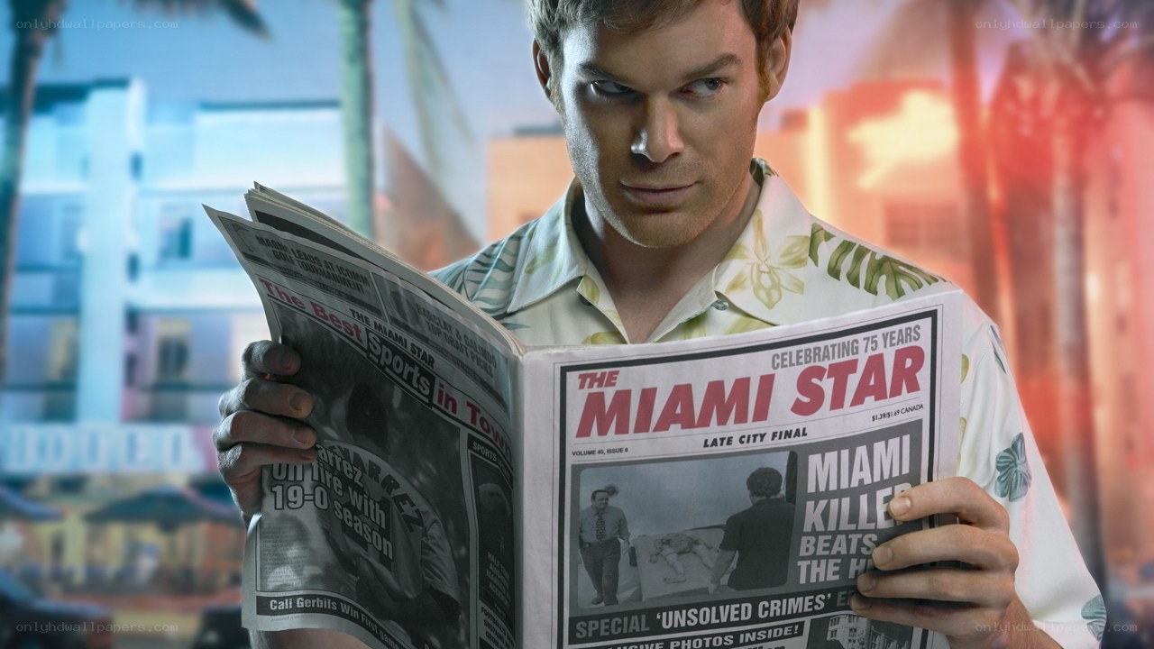 Dexter reading Miami Star