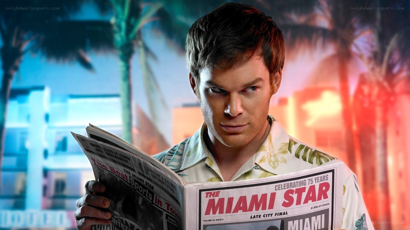 Dexter reading Miami Star
