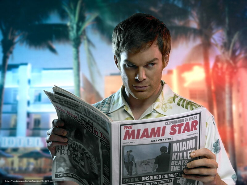 Dexter reading Miami Star