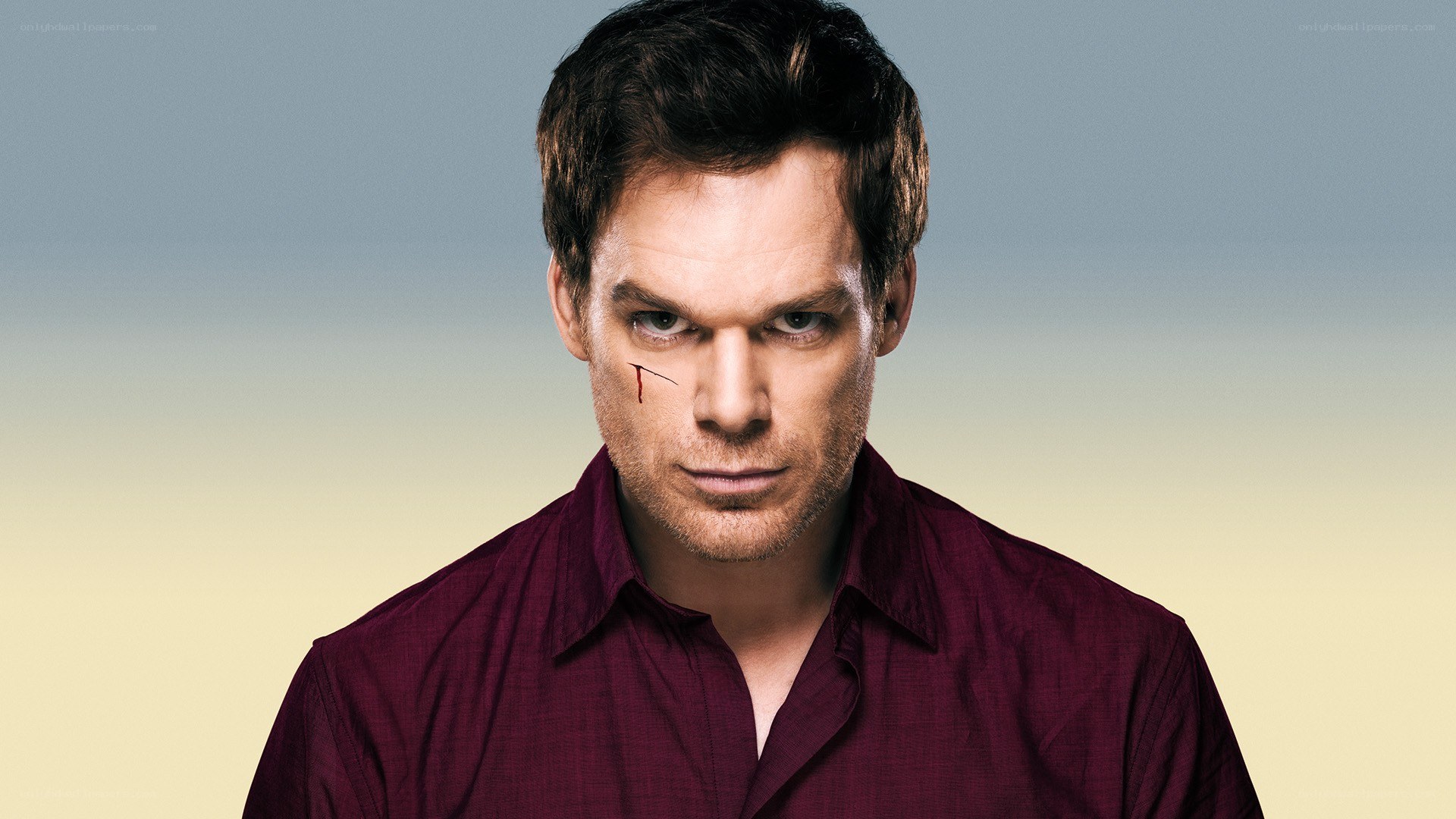 Dexter with blood mark