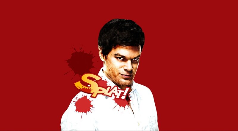 Dexter with blood splatter