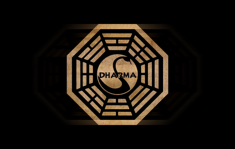 Dharma Initiative Logo — Black, Mysterious