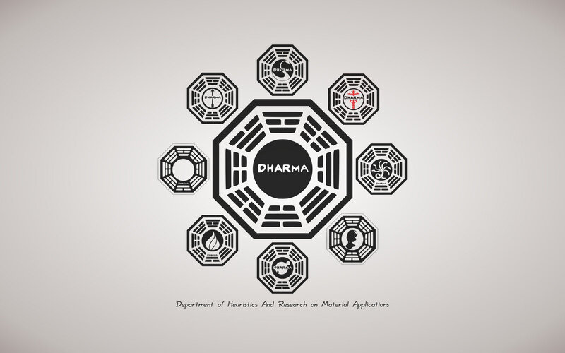 Dharma Initiative Logo — Black, Neutral