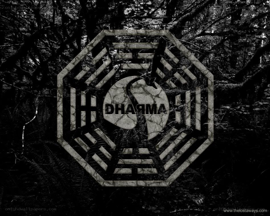 Dharma Initiative logo in forest