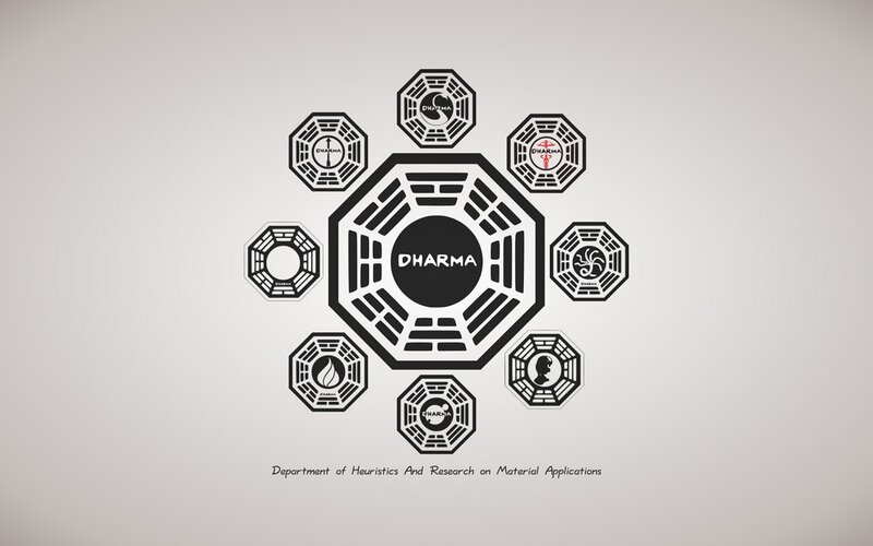 Dharma Initiative Symbols — Black, Neutral