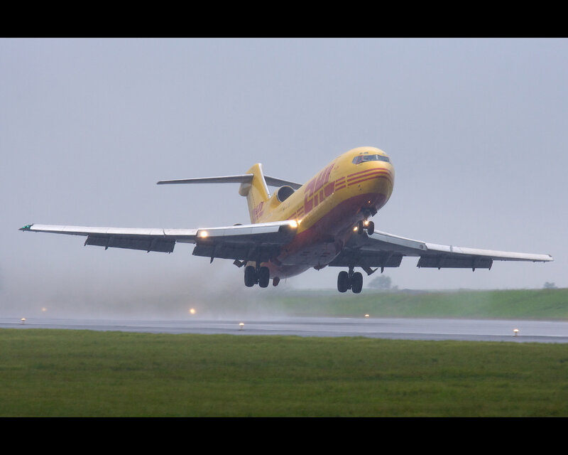DHL Cargo Plane — Yellow