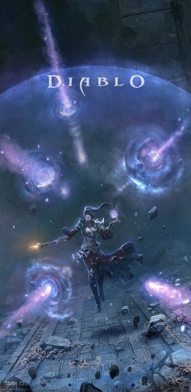 Diablo character casting spell