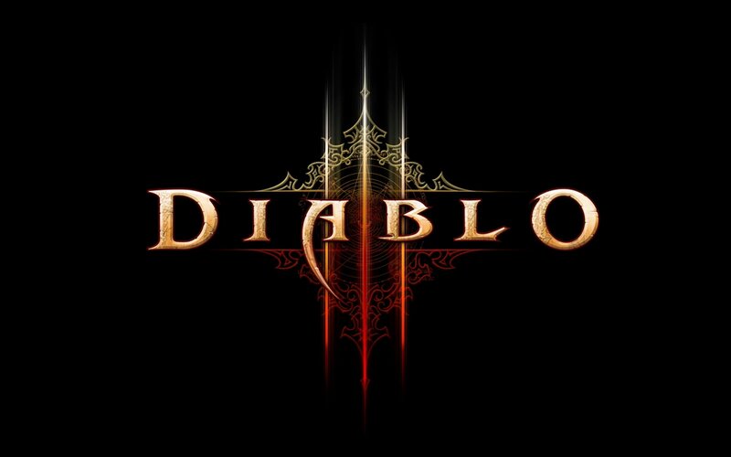 Diablo Game Logo — Black, Dramatic