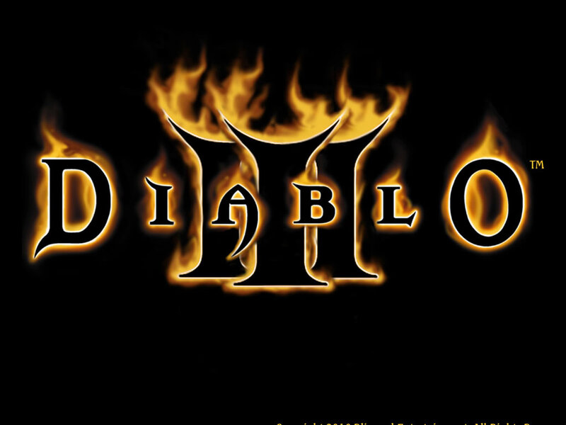 Diablo II Logo — Black, Dramatic
