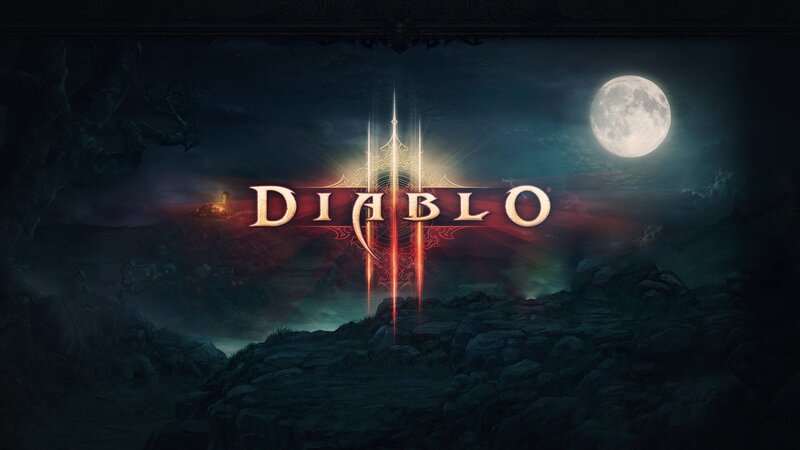 Diablo III Logo — Black, Dark, Dramatic, Night