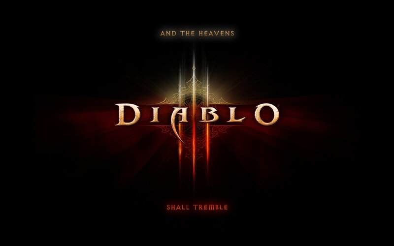 Diablo III Logo — Black, Dramatic, Digital Art, Text