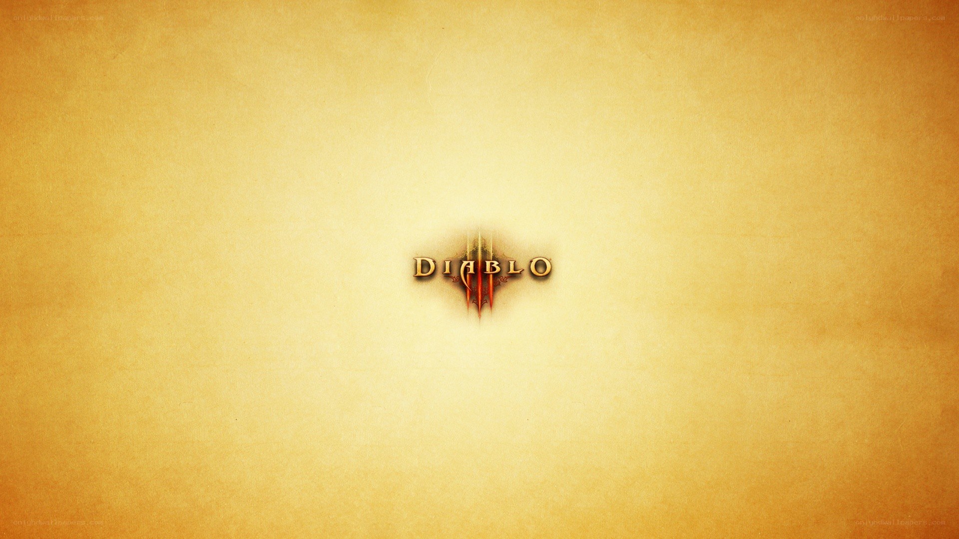 Diablo III logo on parchment