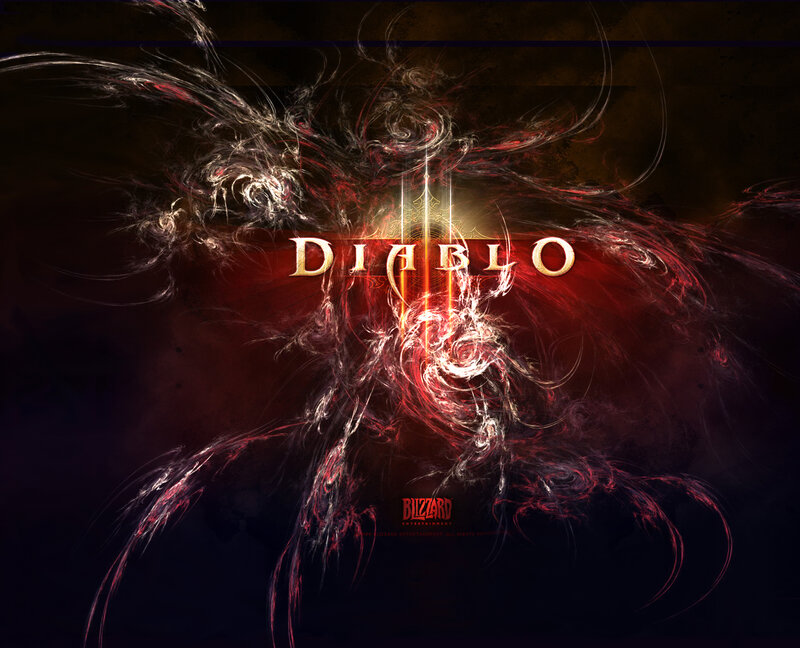 Diablo Iii Logo — Red, Dramatic, Digital Art, Blizzard Entertainment