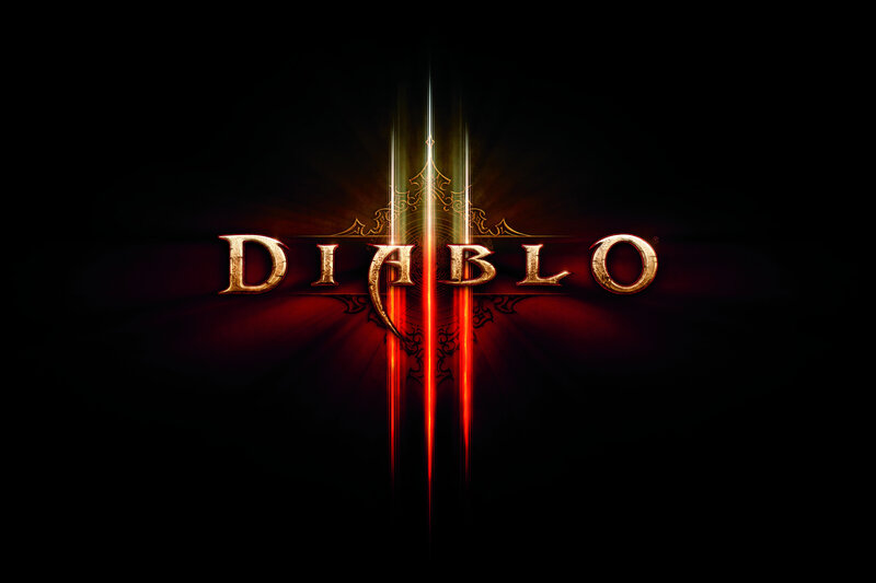 Diablo III logo with glowing swords