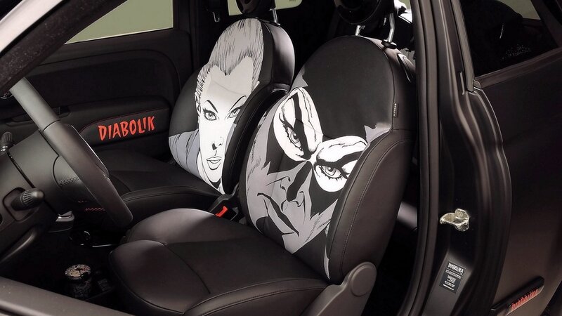 Diabolik-themed car interior