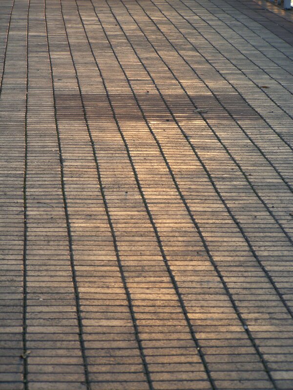 Diagonal Brick Pavement