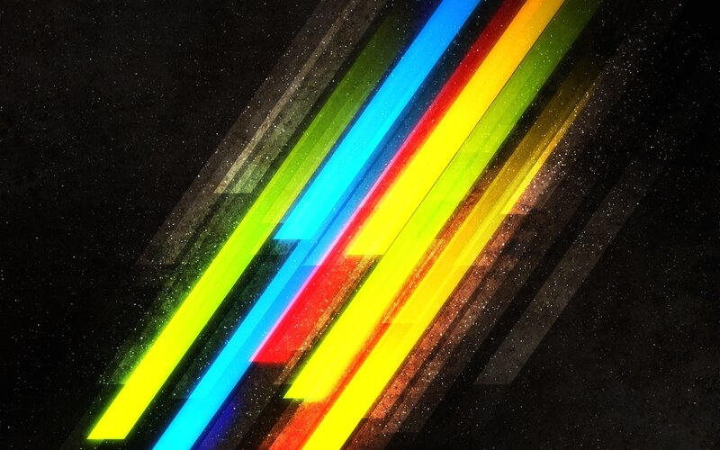 Diagonal Colored Lines — Yellow
