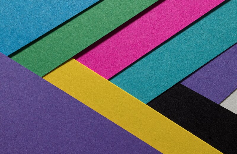 Diagonal Colored Paper Strips